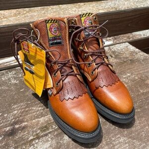 Justin Workboot Leather Lace Up Boot
